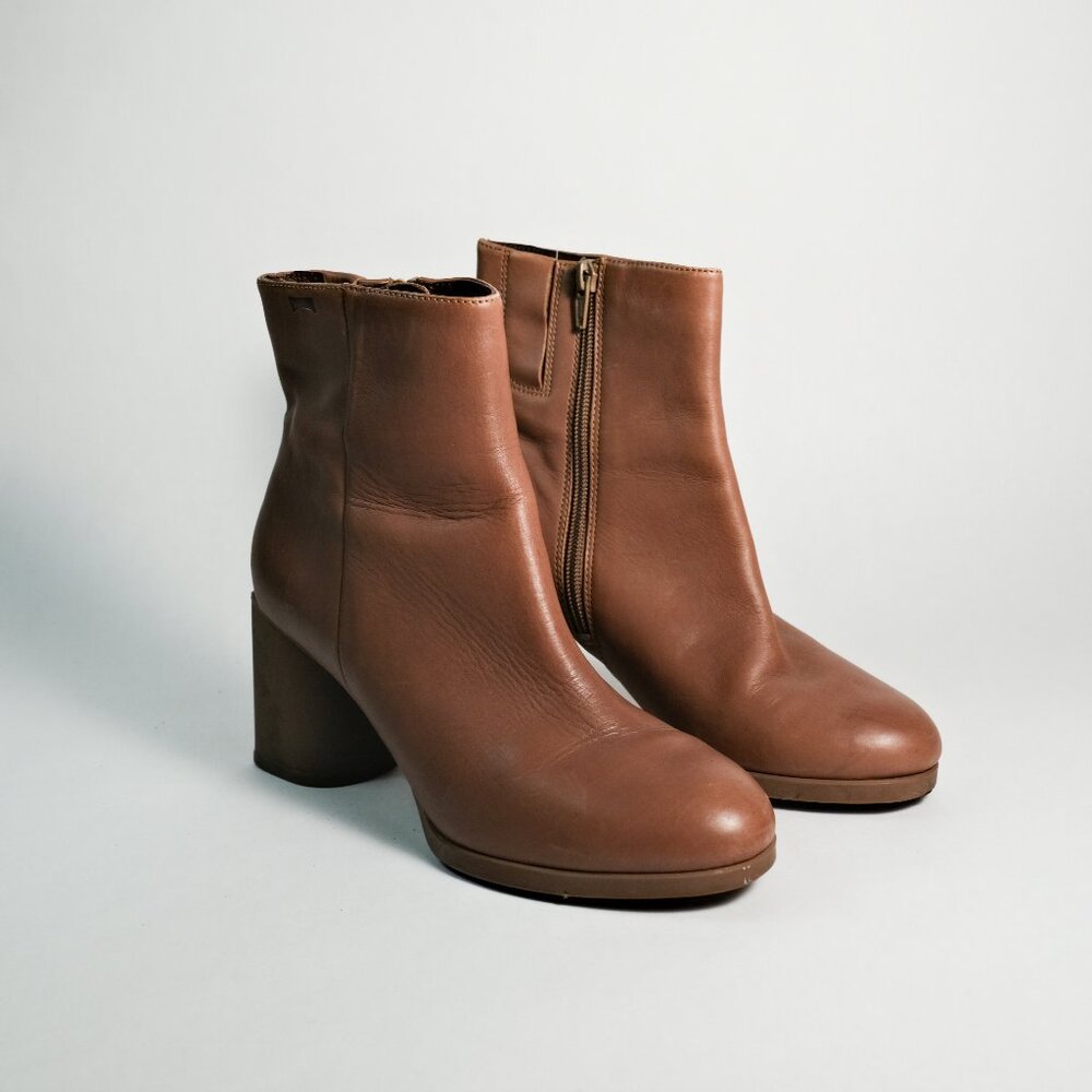 Camper Brown Boots with Wedge Heel